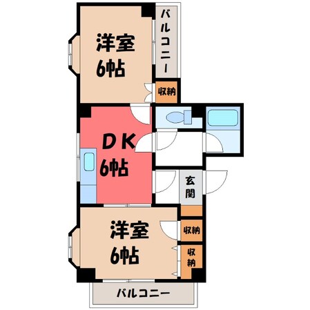 駅東公園前駅 徒歩9分 3階の物件間取画像